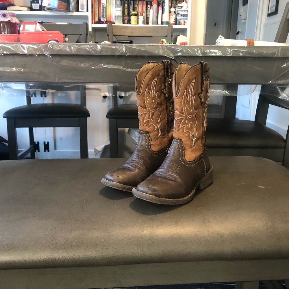 Little boys cowboy boots.